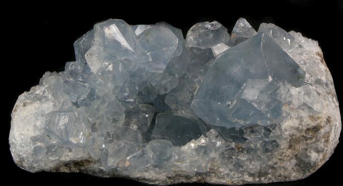 Celestine (Celestite) Crystal Cluster - Icy Blue Crystals #37093